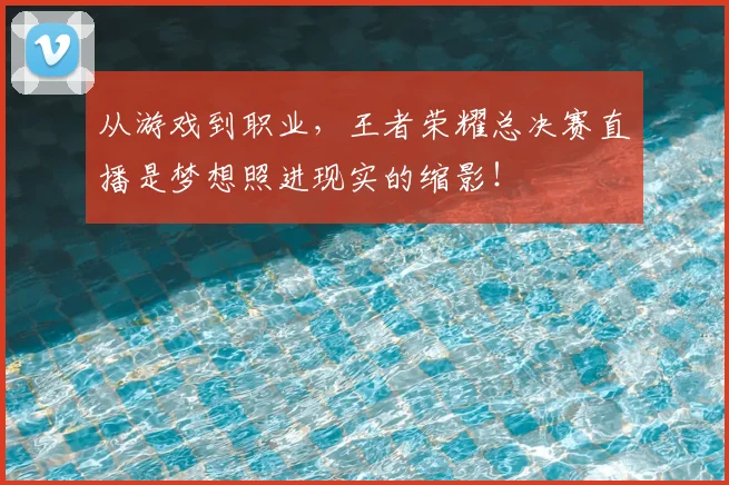 从游戏到职业，王者荣耀总决赛直播是梦想照进现实的缩影！