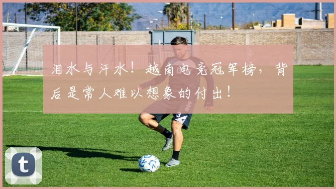 泪水与汗水!越南电竞冠军榜,背后是常人难以想象的付出!